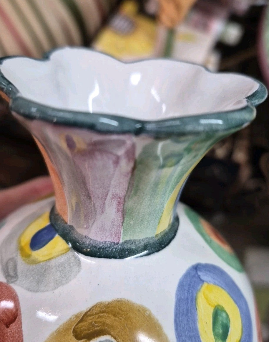 MACKENZIE CHILDS  Bubble BUD VASE Ceramic NEW- Retired Pattern