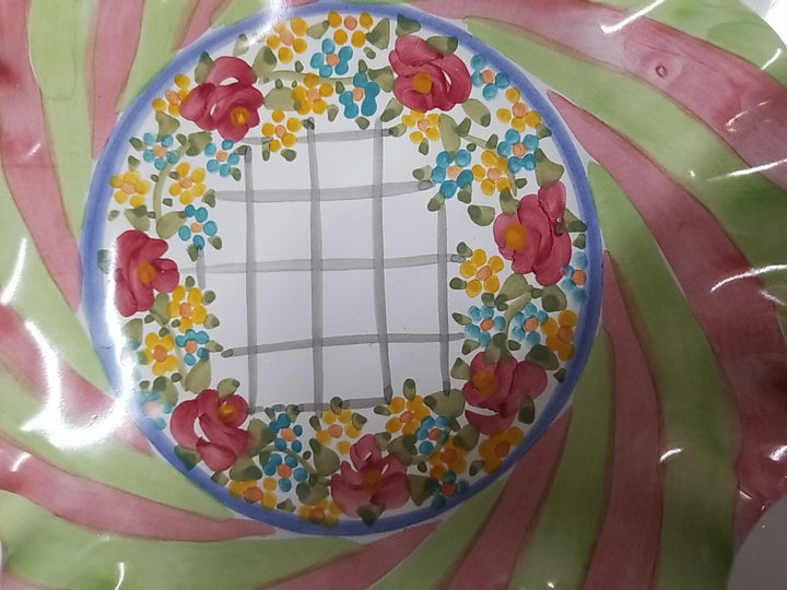 MacKenzie Childs Taylor Glen Park Dessert Salad Plate 9” Fluted- New 2011