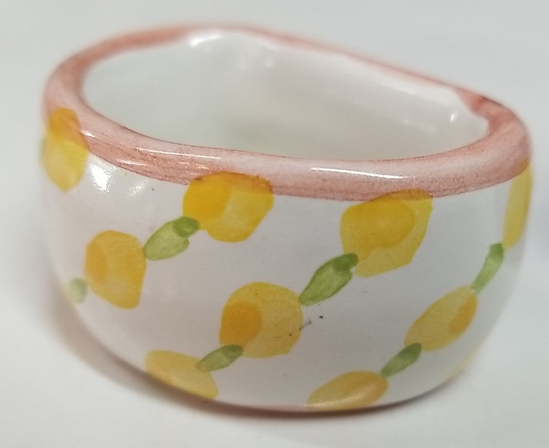 Mackenzie Childs Lot of 2 Napkin Rings Ceramic Imrie & Fenwick Wallcourt