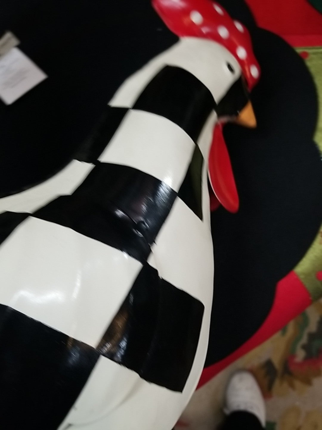 New Mackenzie Childs Checkerdot Rooster - Large 18.75” Tall