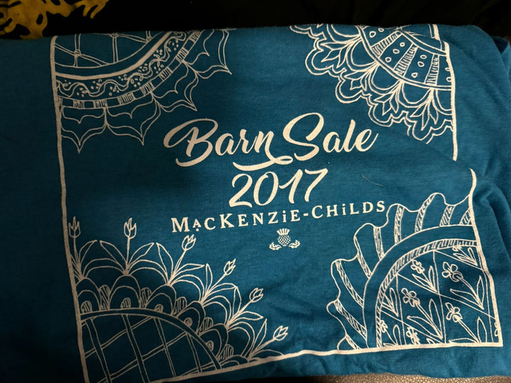 Mackenzie Childs Barn Sale 2017 Blue 3xl Staff  T-Shirt -new
