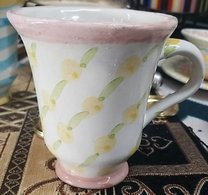 MacKenzie Childs  Wallcourt Fenwick Footed Mug  - 12 Oz- Retired