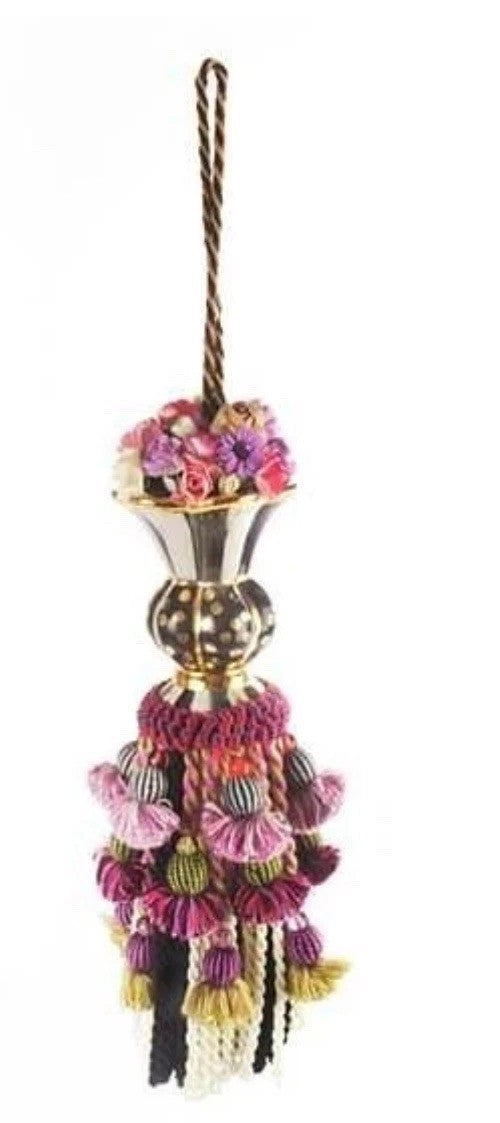 MacKenzie Childs Botanica Ceramic Tassel-new