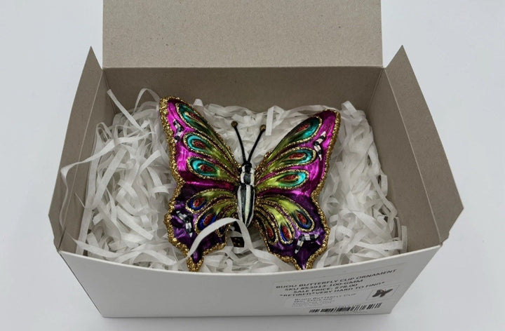 MacKenzie-Childs Bijou Butterfly Clip Ornament -Retired - NEW -