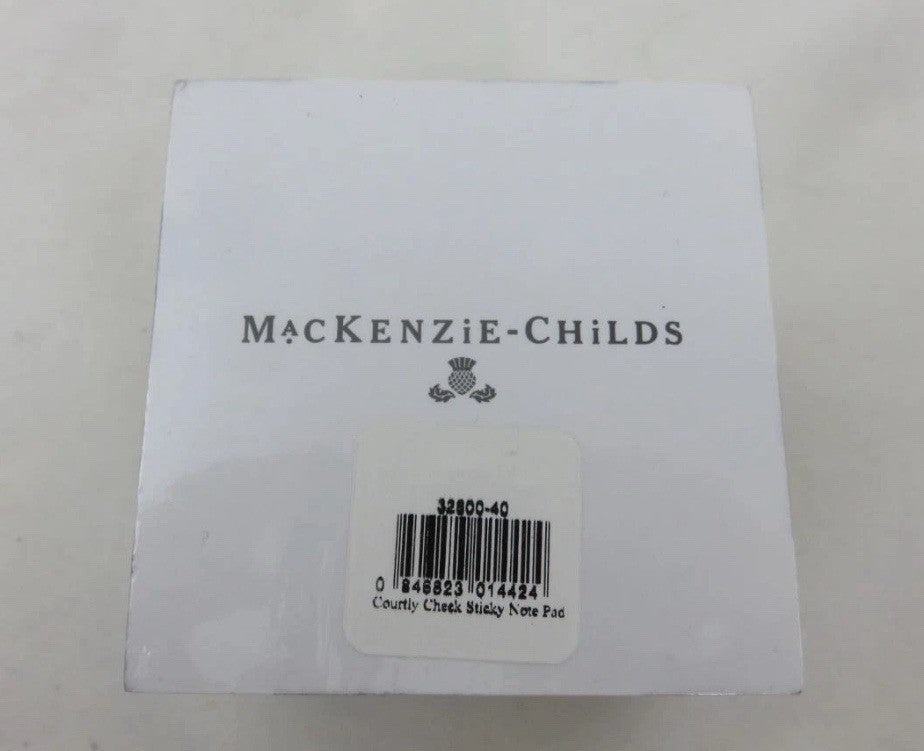 NEW Mackenzie Childs Courtly Check 3”  Note Cube SEALED