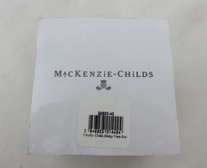 NEW Mackenzie Childs Courtly Check 3”  Note Cube SEALED