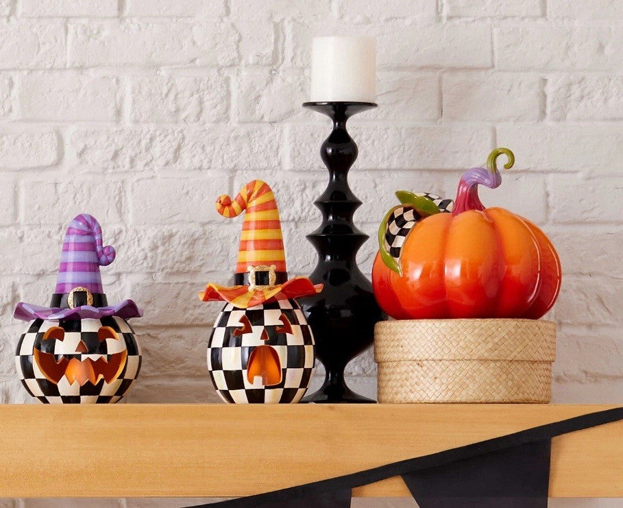 Mackenzie Childs 8" FORTUNE TELLER OMBRE SMALL PUMPKIN New