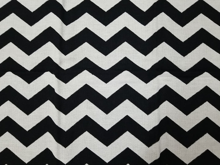MACKENZiE-CHiLDS BLACK & WHITE Zig ZAG DISH TOWEL – NEW