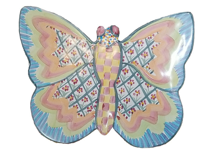 Mackenzie Childs Butterfly Trivet Retired Ceramic