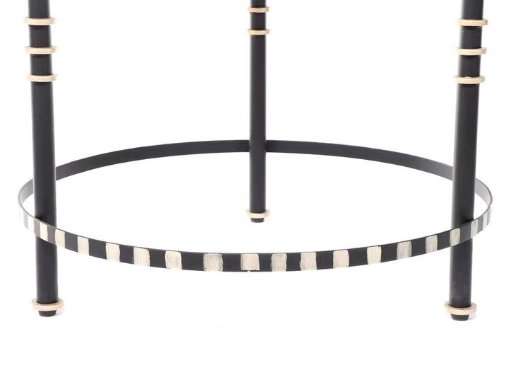 MacKenzie Childs “spot On” TABLE 24” Wide And 28” Tall- Hand Painted In Aurora