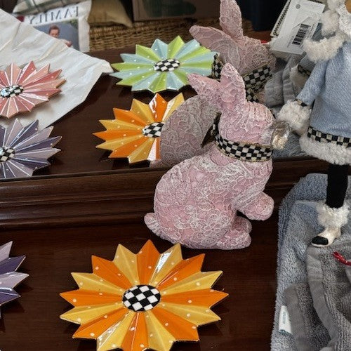 MacKENZIE CHILDS PINK LACE BUNNY RABBIT BNWT