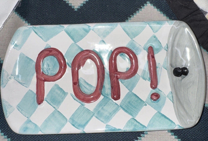 MACKENZIE CHILDS 8.5” Soda Pop Can  Plate Made In Aurora - Limited Not Released