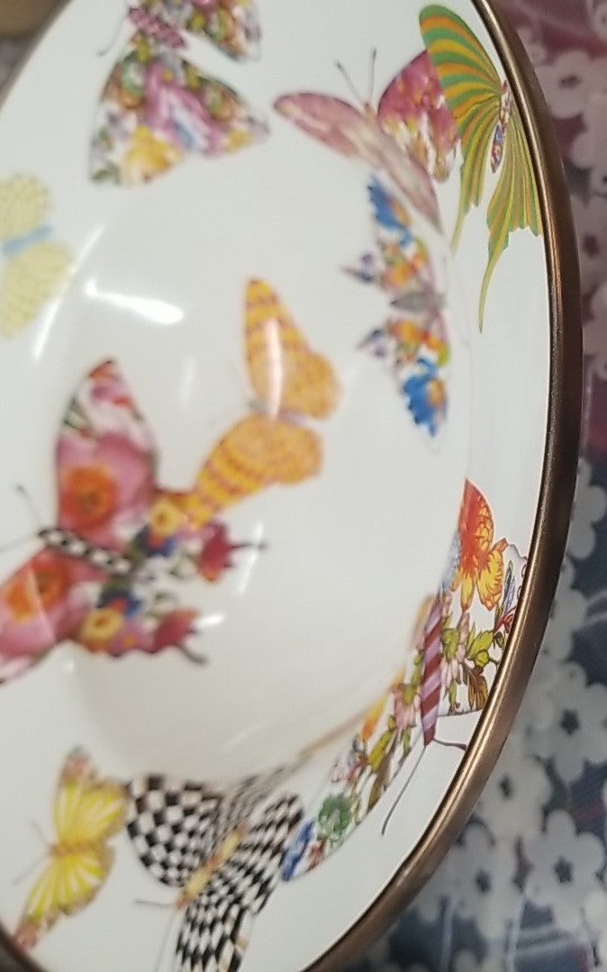 Mackenzie Childs Butterfly Everyday Bowls Set of  4 - *RARE Retired