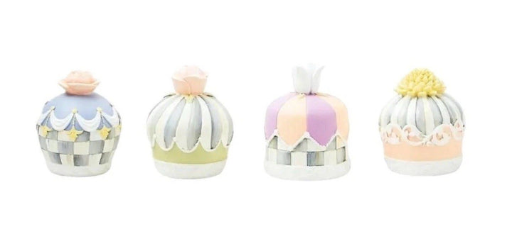 New Mackenzie Childs Cameo Collection Petit Fours, Set of 4 RETIRED