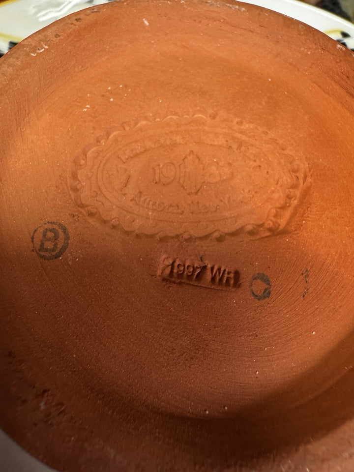 Mackenzie Childs Green sweet Pea - Bowl Honeymoon Retired 8.5” Ceramic