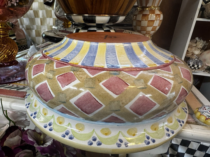 MacKenzie Childs Odd Fellows 12" Casserole Dish * No Lid* Ceramic-component
