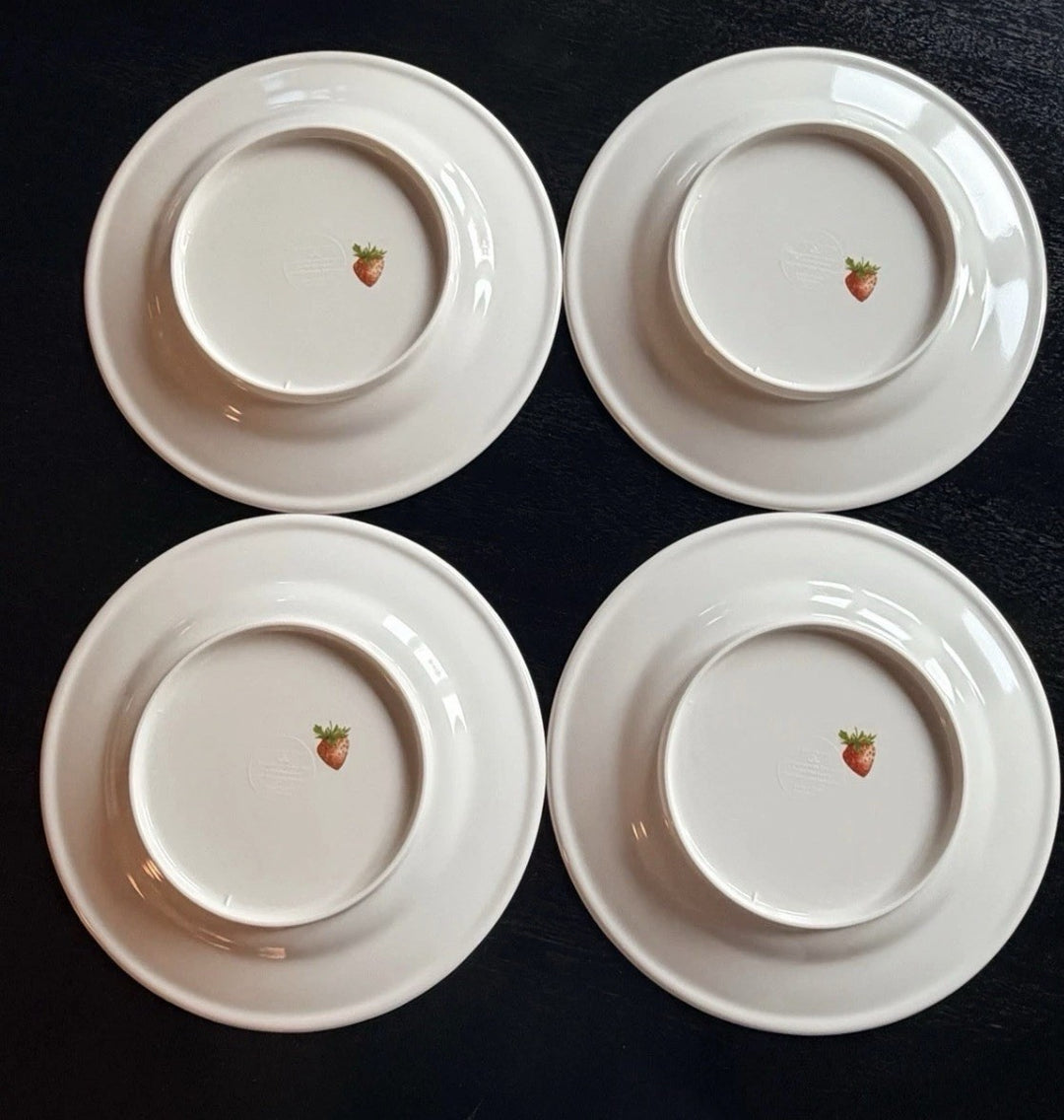 MacKenzie-Childs Berries & Blossoms Melamine 12” Charger/Serving Plates Set of 4