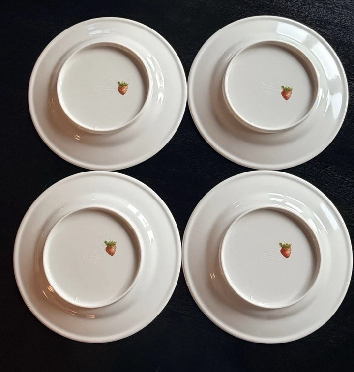 MacKenzie-Childs Berries & Blossoms Melamine 12” Charger/Serving Plates Set of 4