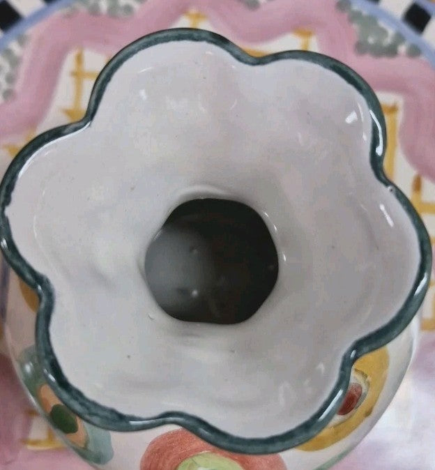 MACKENZIE CHILDS  Bubble BUD VASE Ceramic NEW- Retired Pattern