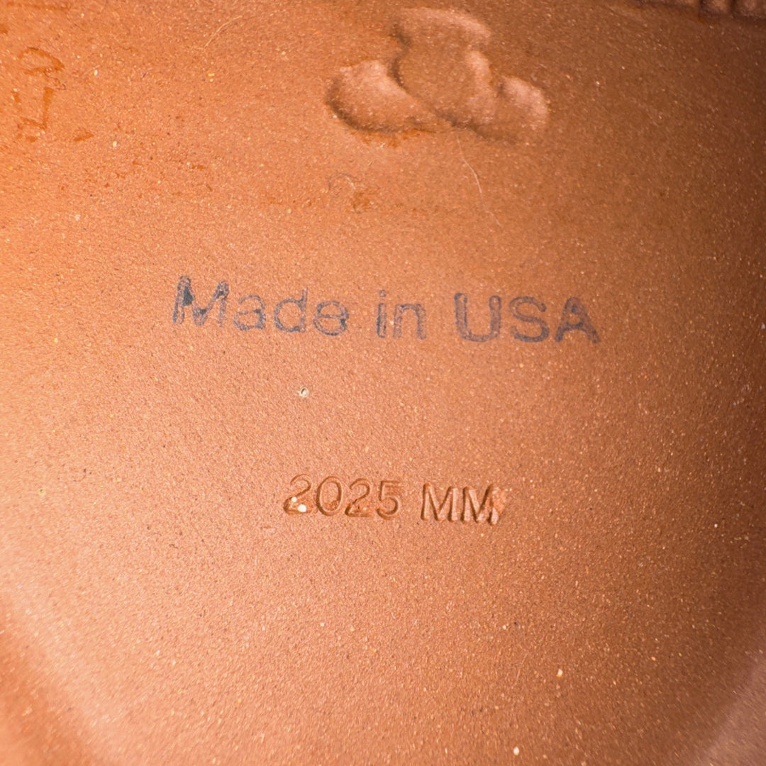 New Mackenzie Childs Courtly Check Fluted Ceramic Heart Plate- Gold Trim