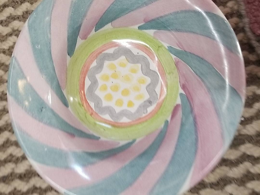 Mackenzie Childs Ceramic 6 inch Berry Bowl Taylor Cayuga- Excellent 1988