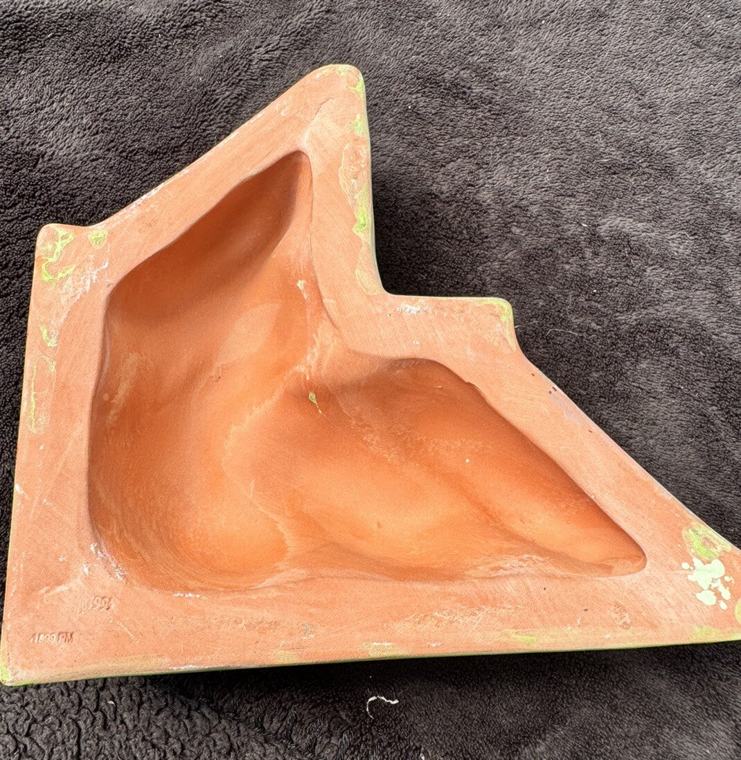 Mackenzie Childs Grey, Green And Pink  Corner Tile Rope Trim - Retired