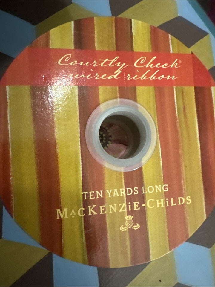 Mackenzie Childs Courtly Check  1" Wide Wire RIBBON NEW 10YD