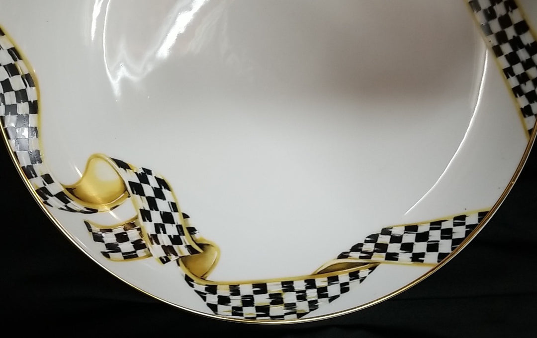 Mackenzie Thistle And Bee Ribbon Dinner Plate Childs 10" New