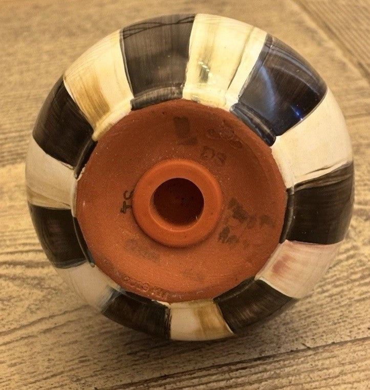 MacKenzie Childs Courtly Check  Ceramic Salt Shaker – Single- Made In Aurora