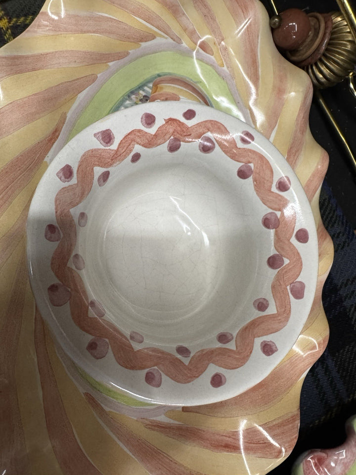 MacKenzie Childs One  Taylor Bearded Isis  Tea Cup 2 5/8"x4 3/4"- Ceramic 1990