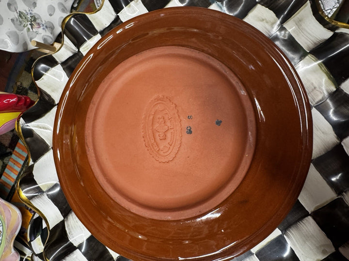MacKenzie Childs 1983 Wittika Peanut Brown & Yellow 8.5" Plate
