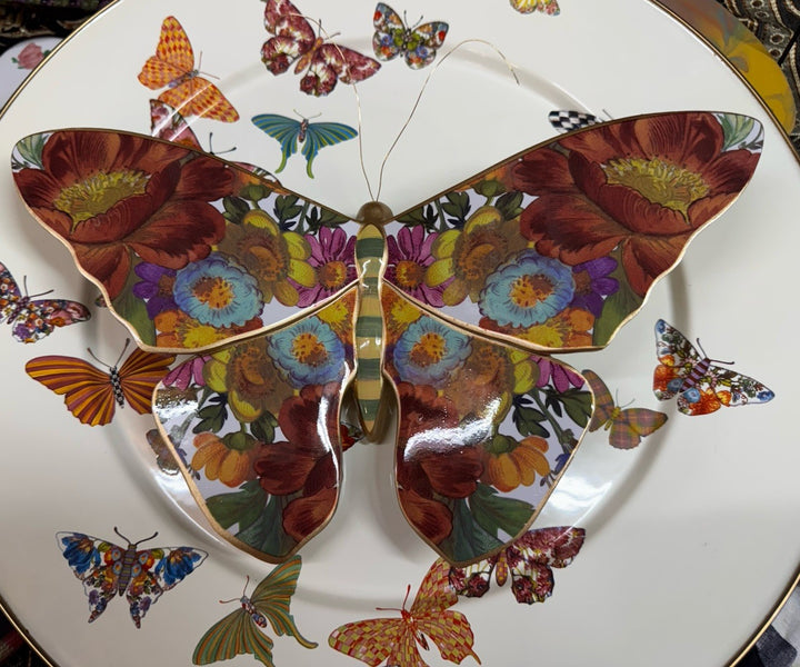 Mackenzie Childs Flower Market Large Butterfly Wall Hanging NIB