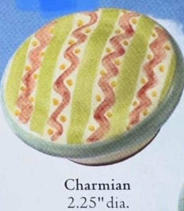 Mackenzie Childs Wallcourt Charmian Drawer Pull - One Knob  2.25” Retired