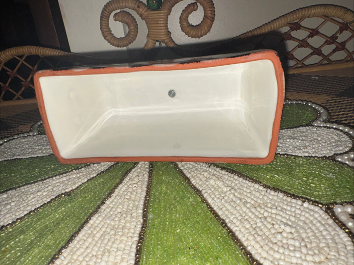 MACKENZIE CHILDS COURTLY CHECK CERAMIC BUTTERHOUSE Lid Only