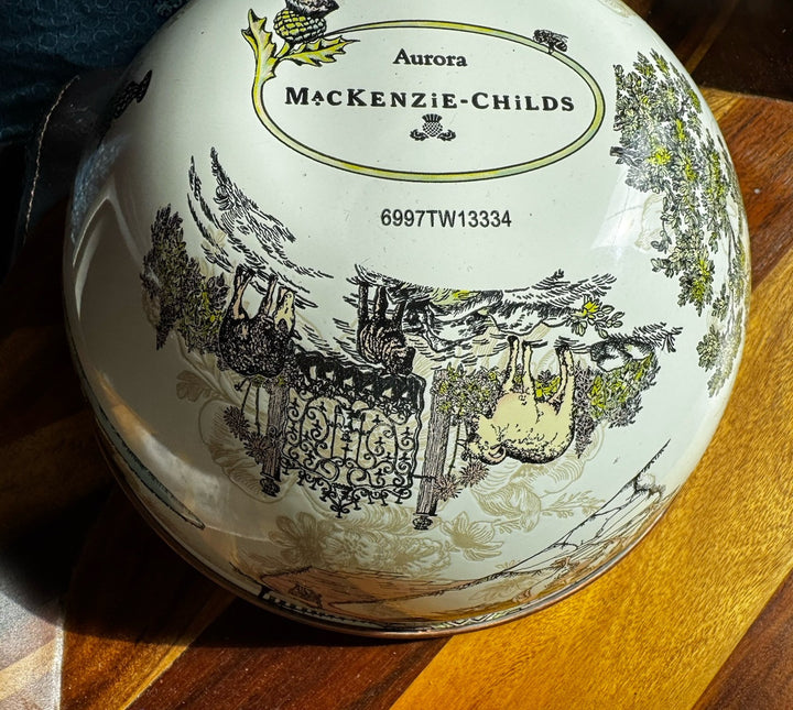 Mackenzie Childs Aurora Enamel 7.5” X3.5” Everyday  Bowl Retired