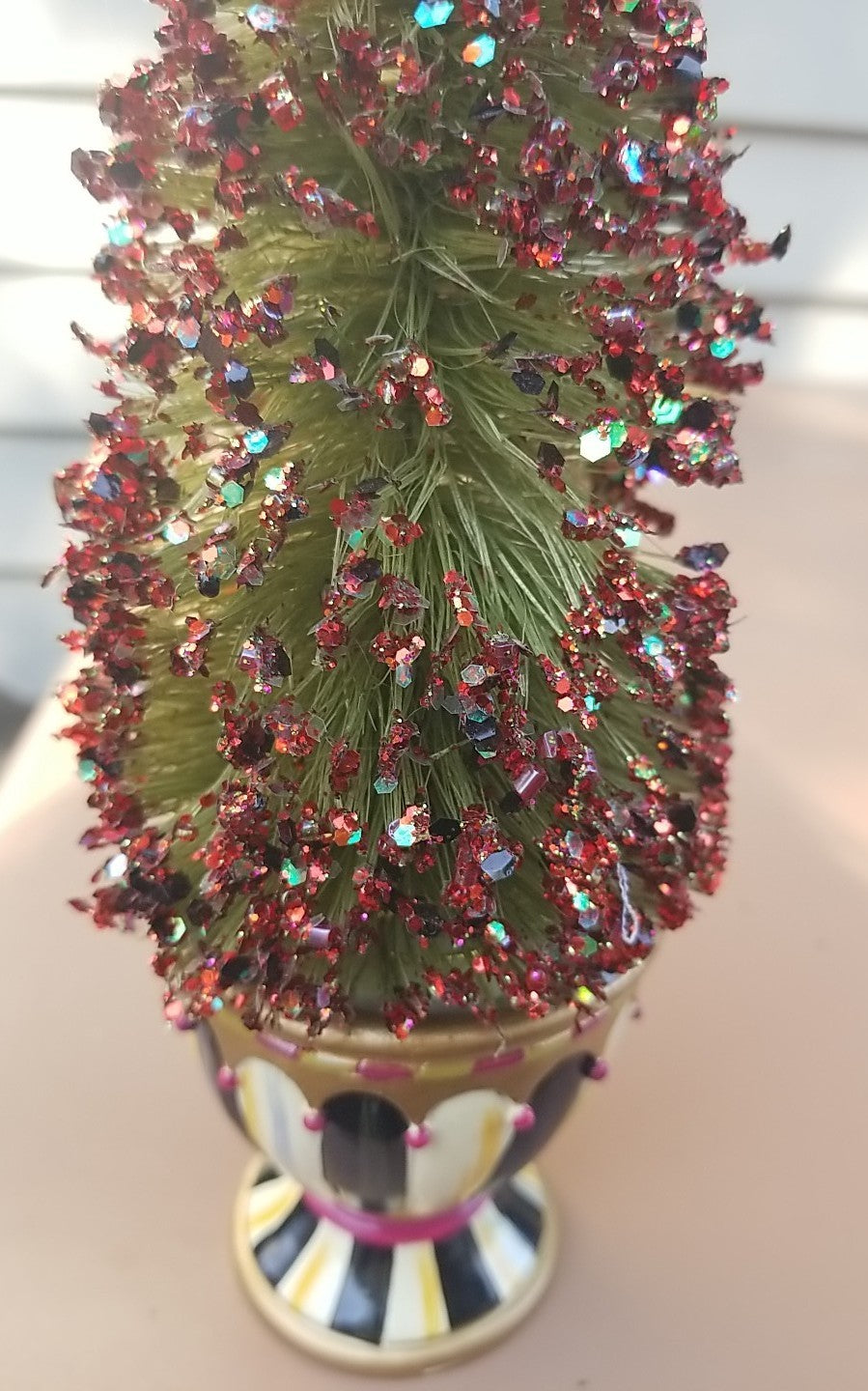 MacKenzie-Childs Sugarplum  Small BOTTLE BRUSH TREE Retired