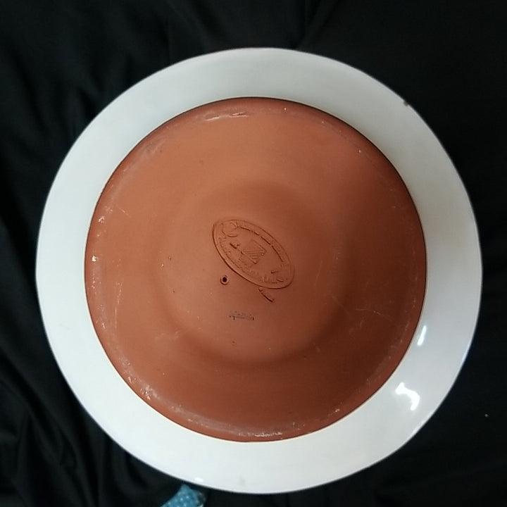 Vintage Mackenzie Childs Madison  Compote Fruit Bowl Pedestal 12"- 1988