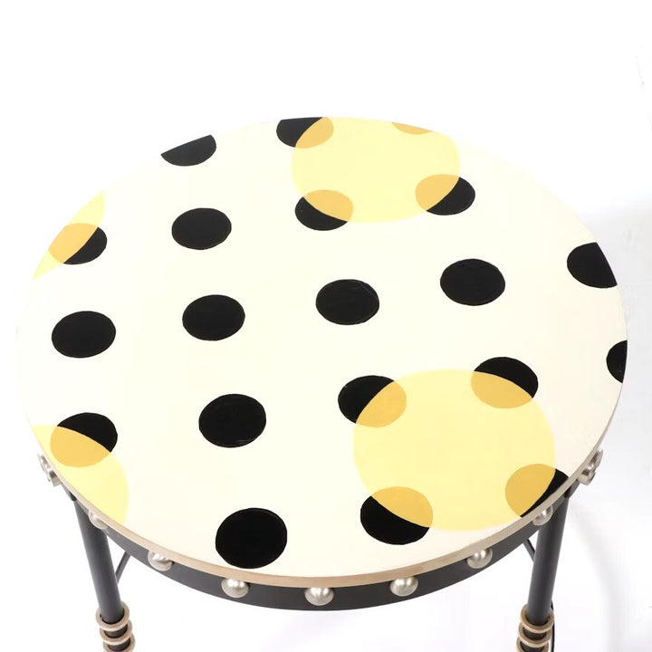 MacKenzie Childs “spot On” TABLE 24” Wide And 28” Tall- Hand Painted In Aurora