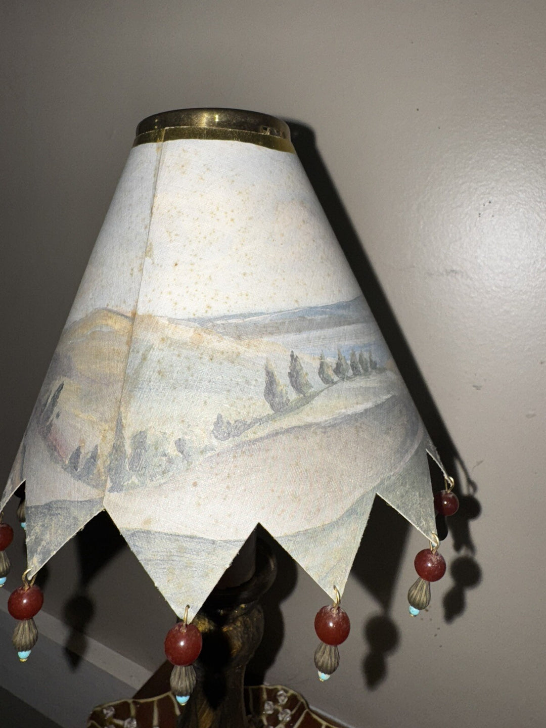 Mackenzie Childs Paper Chandelier sized  Lamp Shade One With Brass Clip