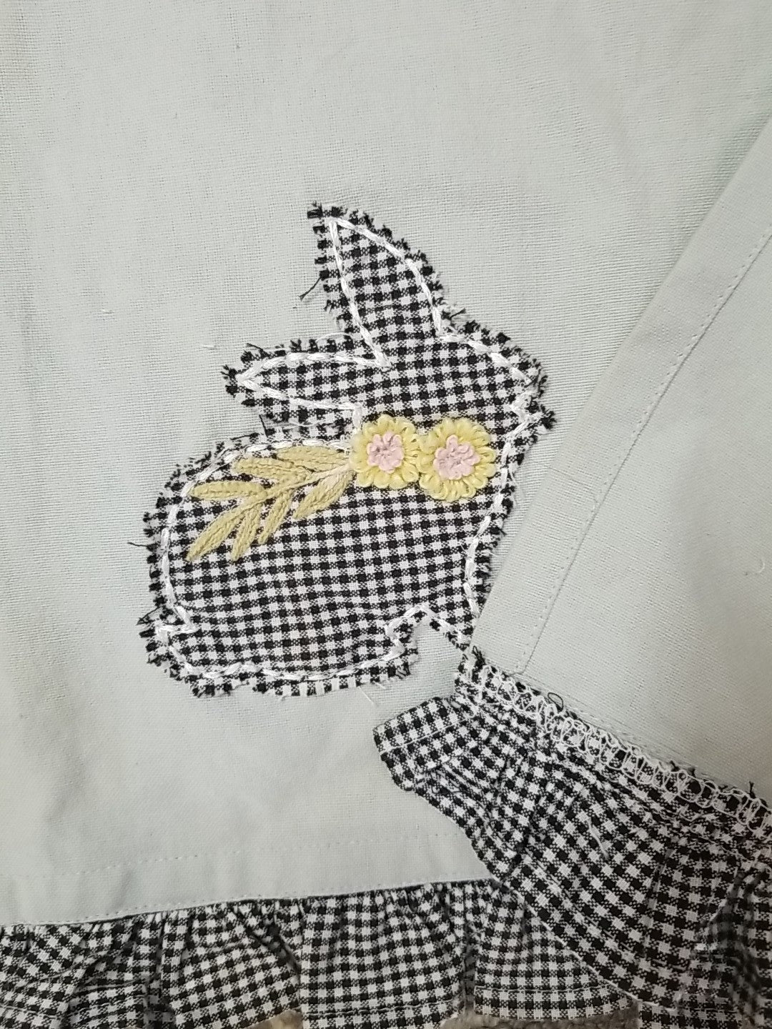 Brand New Mackenzie Childs Gingham Bunny Dish Towel-retired